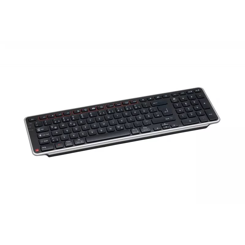Contour Design Balance -näppäimistö DE, langaton, Full-Size (100 %), langaton, RF Wireless + USB, saksikytkimet, QWERTZ, musta