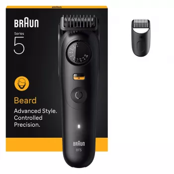 Braun BeardTrimmer 5 BT5500 partatrimmeri paristo 20 2 cm märkä & kuiva musta