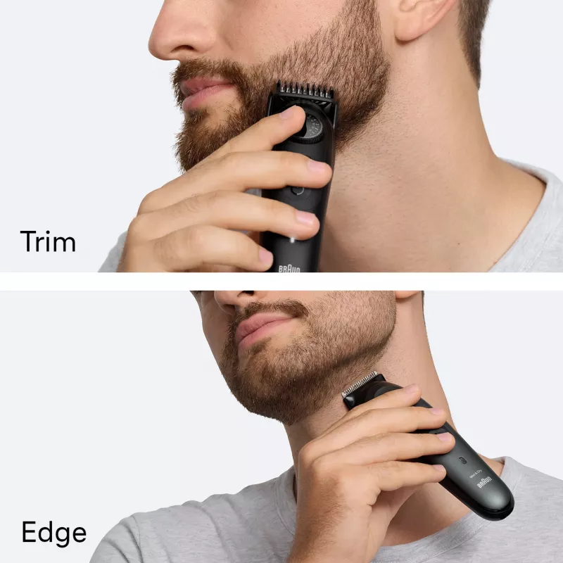 Braun BeardTrimmer 5 BT5500 partatrimmeri paristo 20 2 cm märkä & kuiva musta