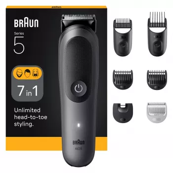 Braun AIO5520 hiustenleikkuukone/trimmeri musta, harmaa 14 litiumioni (Li-Ion)