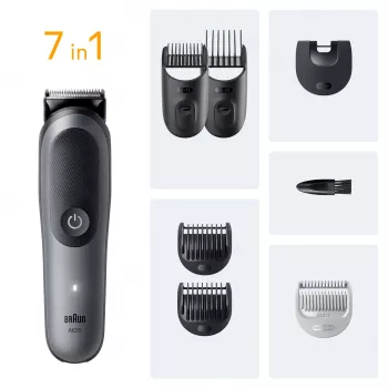 Braun AIO5520 hiustenleikkuukone/trimmeri musta, harmaa 14 litiumioni (Li-Ion)