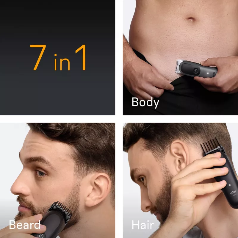 Braun AIO5520 hiustenleikkuukone/trimmeri musta, harmaa 14 litiumioni (Li-Ion)