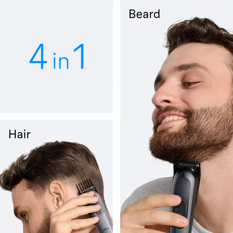 Braun AIO3500 hiustenleikkuukone/trimmeri musta, harmaa 14 nikkelimetallihydridi (NiMH)