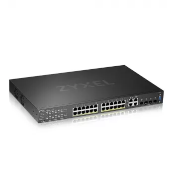 Zyxel GS2220-28HP-EU0101F verkkokytkin hallittava L2 Gigabit Ethernet (10/100/1000) Power over Ethernet (PoE) musta