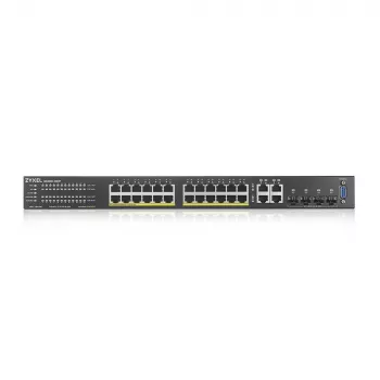 Zyxel GS2220-28HP-EU0101F verkkokytkin hallittava L2 Gigabit Ethernet (10/100/1000) Power over Ethernet (PoE) musta