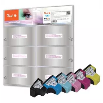 Peach 319010 yhteensopiva muste MultiPackPlus HP 363XL:lle, 6-värinen