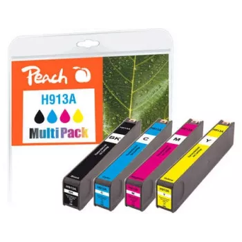 Peach PI300-744 mustepatruuna 4 kpl yhteensopiva musta, syaani, magenta, keltainen