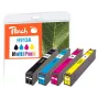 Peach PI300-744 mustepatruuna 4 kpl yhteensopiva musta, syaani, magenta, keltainen