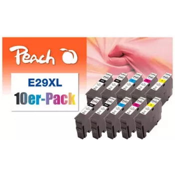 Peach 0F319987 mustepatruuna 10 kpl musta, syaani, magenta, keltainen