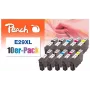 Peach 0F319987 mustepatruuna 10 kpl musta, syaani, magenta, keltainen