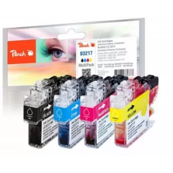 Peach PI500-238 mustepatruuna 4 kpl musta, syaani, magenta, keltainen