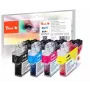 Peach PI500-238 mustepatruuna 4 kpl musta, syaani, magenta, keltainen