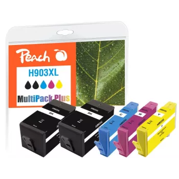 Peach PI300-865 mustepatruuna 5 kpl yhteensopiva suuri (XL) riitto musta, syaani, magenta, keltainen