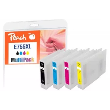 Peach PI200-724 mustepatruuna 4 kpl yhteensopiva suuri (XL) riitto musta, syaani, magenta, keltainen