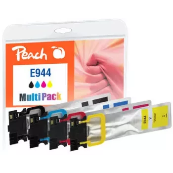 Peach PI200-786 mustepatruuna 4 kpl yhteensopiva musta, syaani, magenta, keltainen