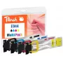 Peach PI200-786 mustepatruuna 4 kpl yhteensopiva musta, syaani, magenta, keltainen