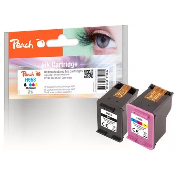 Peach PI300-1045 mustepatruuna 2 kpl yhteensopiva musta, syaani, magenta, keltainen