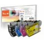 Peach PI500-377 yhteensopiva Multipack-mustepakkaus Brother LC-421XL:lle, 4-värinen
