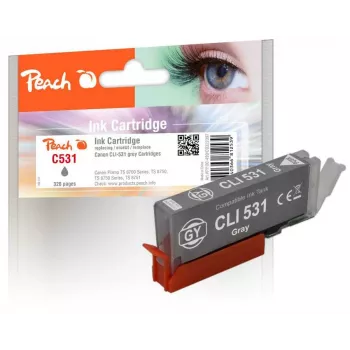 Peach PI100-499 mustepatruuna 1 kpl yhteensopiva vakiokesto harmaa