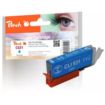 Peach PI100-500 mustepatruuna 1 kpl yhteensopiva vakiokesto syaani