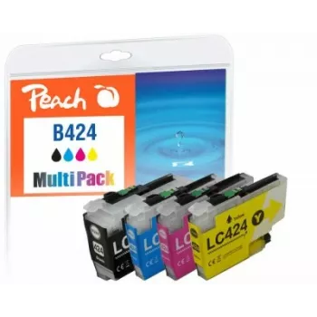 Peach PI500-389 yhteensopiva Multipack-mustepakkaus Brother LC-424:lle, 4-värinen
