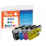 Peach PI500-389 yhteensopiva Multipack-mustepakkaus Brother LC-424:lle, 4-värinen