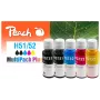Peach 321285 mustepatruuna 5 kpl yhteensopiva vakiokesto musta, syaani, magenta, keltainen