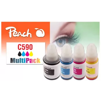 Peach PI100-440 mustepatruuna 4 kpl yhteensopiva musta, syaani, magenta, keltainen
