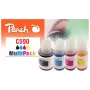 Peach PI100-440 mustepatruuna 4 kpl yhteensopiva musta, syaani, magenta, keltainen