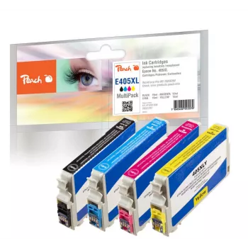 Peach PI200-908 mustepatruuna 4 kpl yhteensopiva suuri (XL) tuotto musta, syaani, magenta, keltainen