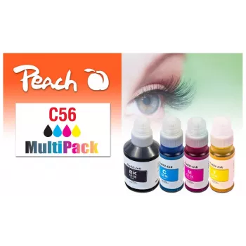 Peach 321697 mustekasetti 4 kpl yhteensopiva vakiokapasiteetti musta, syaani, magenta, keltainen