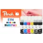 Peach 321706 mustekasetti 6 kpl yhteensopiva vakiokapasiteetti musta, syaani, harmaa, magenta, keltainen