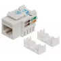 Intellinet Keystone-liitäntä, Cat6, UTP, LSA, valkoinen, litteä, valkoinen, RJ-45, naaras, 22/26, Cat6