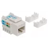 Intellinet Keystone-liitäntä, Cat6, UTP, LSA, valkoinen, litteä, valkoinen, RJ-45, naaras, 22/26, Cat6