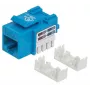 Intellinet Keystone-liitäntä, Cat6, UTP, LSA, sininen, litteä, sininen, RJ-45, naaras, 22/26, Cat6