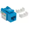 Intellinet Keystone-liitäntä, Cat6, UTP, LSA, sininen, litteä, sininen, RJ-45, naaras, 22/26, Cat6