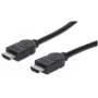 Manhattan HDMI 4K@30Hz kaapeli Ethernetillä, 1 m, sopii KAIKKIIN 1080p/HD- ja useimpiin 4K-sovelluksiin (tarkista järjestelmäsi 4K-määritykset varmistaaksesi), uros-uros, musta, Ultra HD 4K x 2K, elinikäinen takuu, High Speed, vastaa HDMM1MHS