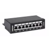 Intellinet patch-paneeli, Cat6a, FTP, 8-porttinen, pöytämalli, suojattu, 90° Top-Entry LSA-listat, musta