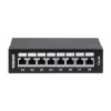 Intellinet patch-paneeli, Cat6a, FTP, 8-porttinen, pöytämalli, suojattu, 90° Top-Entry LSA-listat, musta