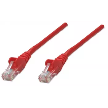 Intellinet verkkopatch-kaapeli, Cat6, 0,5 m, punainen, CCA, U/UTP, PVC, RJ45, kullatut kontaktit, ilman lukituskieltä, valettu taittosuoja, elinikäinen takuu
