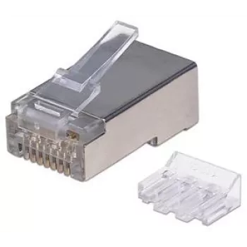 Intellinet RJ45 modulaariliitin Pro Line, Cat6A, STP, 3-kärkinen, jäykille ja taipuisille johtimille, 50 µ kullatut kontaktit, 70 kpl