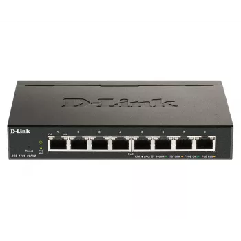 D-Link 8-porttinen PoE Gigabit Smart Managed -kytkin, Managed, L2/L3, Gigabit Ethernet (10/100/1000), full duplex, Power over Ethernet (PoE)