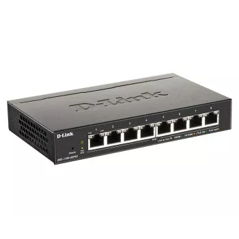 D-Link 8-porttinen PoE Gigabit Smart Managed -kytkin, Managed, L2/L3, Gigabit Ethernet (10/100/1000), full duplex, Power over Ethernet (PoE)