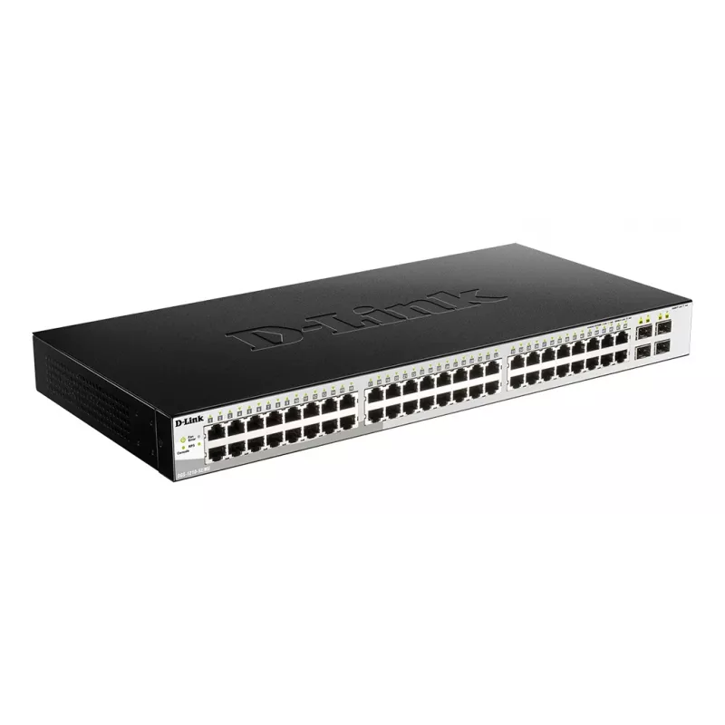 D-Link DGS-1210-52/ME Managed L2 Gigabit Ethernet (10/100/1000) 1U musta
