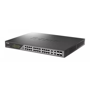 D-Link DSS-200G-28MPP verkkokytkin Managed L2 Gigabit Ethernet (10/100/1000) Power over Ethernet (PoE) 1U harmaa