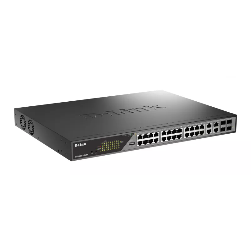 D-Link DSS-200G-28MPP verkkokytkin Managed L2 Gigabit Ethernet (10/100/1000) Power over Ethernet (PoE) 1U harmaa