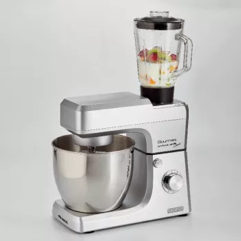 Ariete 1598 Gourmet Professional 7L Metal - planetaarivispilä ja tehosekoitin - ruostumaton teräskulho - 7 l - lasikannu - 1200 wattia - 6 nopeutta