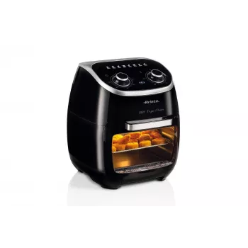 Ariete 4619 Airy Fryer uuni – kiertoilmakypsennin ja sähköuuni vartaalla – pyörivä kori – kuivuri – 2000 wattia – 11 litraa – teräs