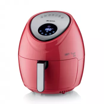 Ariete 4618 Airy Fryer XXL - kiertoilmakypsennin - paista 2,5 kg ranskalaisia - 7 litraa - ruoanlaitto ilman öljyä ja rasvaa - 1800 wattia - punainen