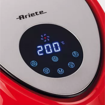 Ariete 4618 Airy Fryer XXL - kiertoilmakypsennin - paista 2,5 kg ranskalaisia - 7 litraa - ruoanlaitto ilman öljyä ja rasvaa - 1800 wattia - punainen
